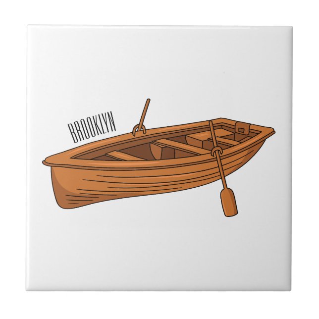 Ilustração de desenho animado em Rowboat (Frente)