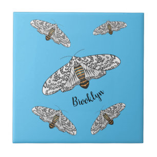 Ilustração de desenho animado gigante da traça-leo