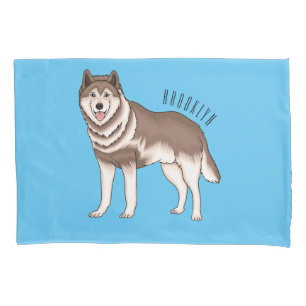Ilustração de desenho animado siberiano husky