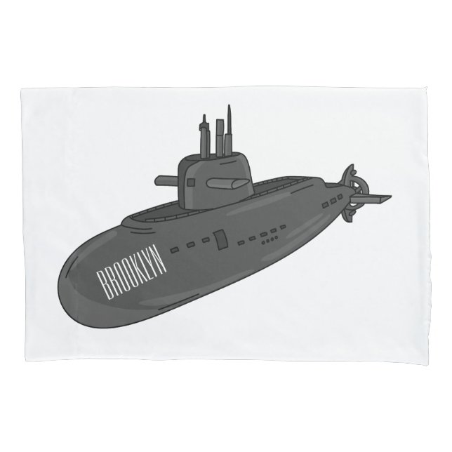 Ilustração de desenho animado submarino (Frente)