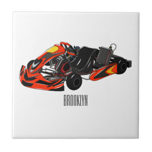 Ilustração de desenho de corrida de Kart