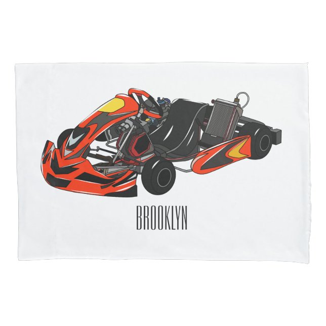Ilustração de desenho de corrida de Kart (Frente)