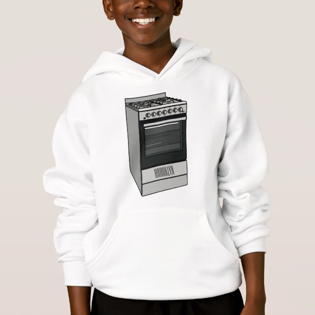 Ilustração de desenho do fogão elétrico (Frente)