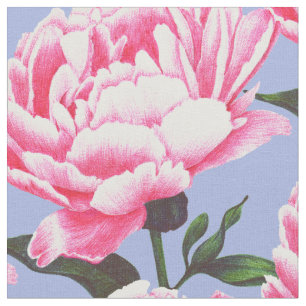Ilustração de Flor de Peônia Caneta Desenho Tecido