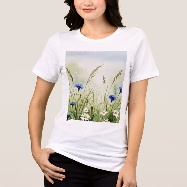 Ilustração de flores em aquarela (Frente)