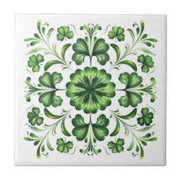 Ilustração de Folhas Verdes na Irlanda