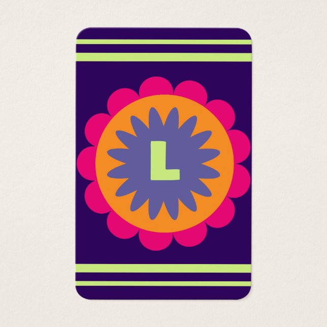 ilustração de formas florais laranja e rosa (Frente)