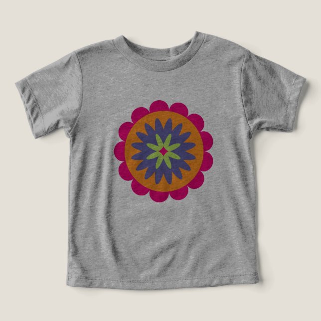 ilustração de formas florais laranja e rosa (Design frontal)