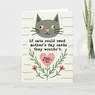 Ilustração de Gata Mamãe Cartão do Dia das Mães