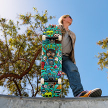 Ilustração de grafite Skateboard