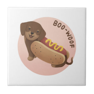 Ilustração de Halloween: Boo-Woof (Dachshund)