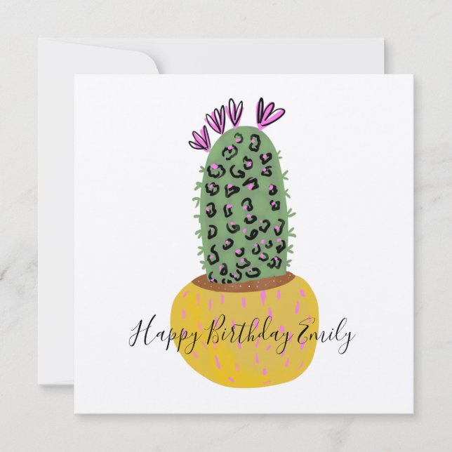 Ilustração de Impressão Animal de Cactus (Frente)