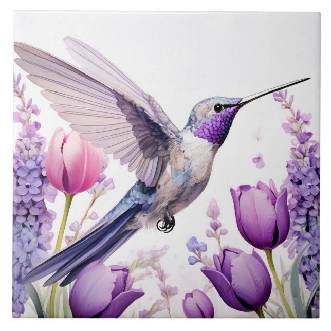Ilustração de lavanda Hummingbird (Frente)