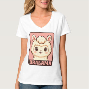 Ilustração de lhama fofa em camiseta