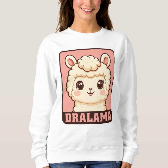 Ilustração de lhama fofa em camiseta (Frente)