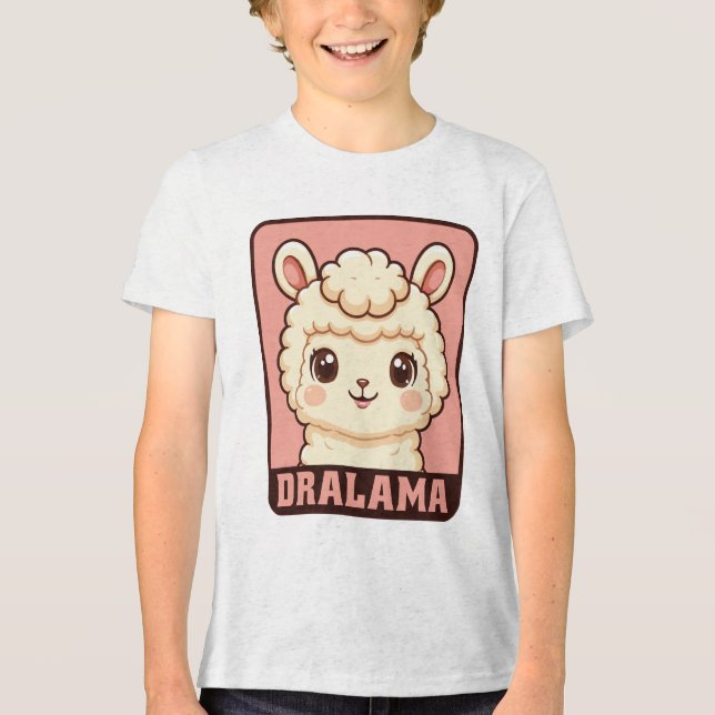 Ilustração de lhama fofa em camiseta (Frente)