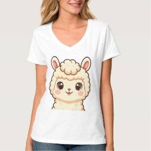 Ilustração de lhama fofa em camiseta