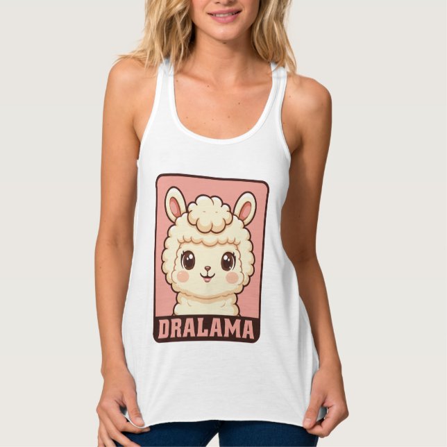 Ilustração de lhama fofa em camiseta (Frente)