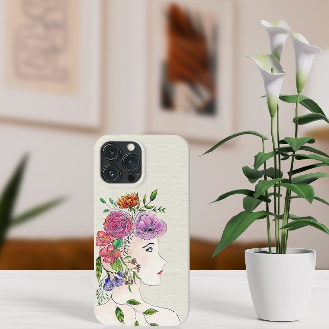 Ilustração de Mulher Com Flores (Criador carregado)