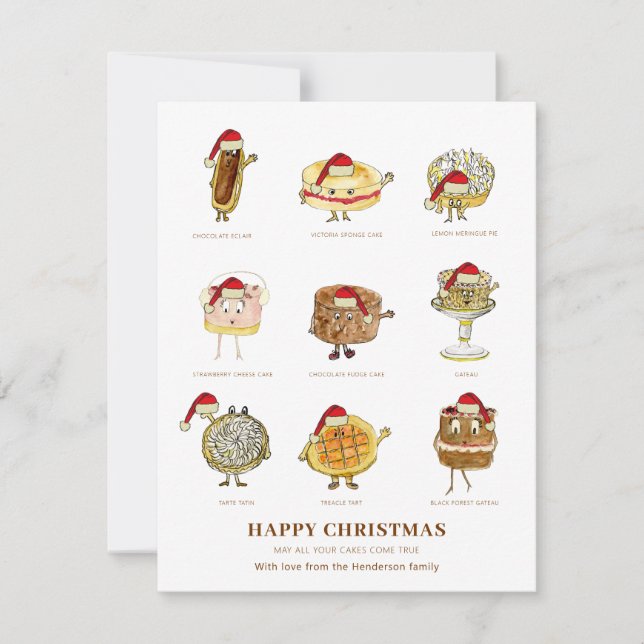 Ilustração de Natal fofinha de assar (Frente)