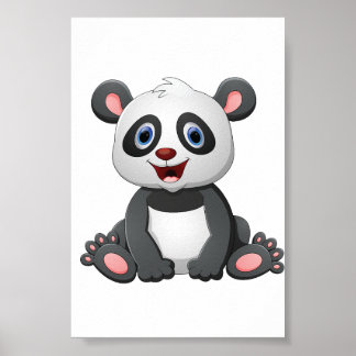 Ilustração de Panda Adorável | Poster para impress