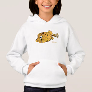 Ilustração de peixe-boi amarelo em desenho animado