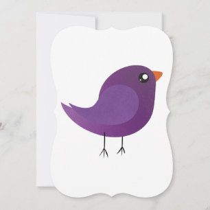 Ilustração de Pequeno Pássaro Roxo Fofo