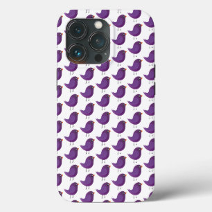 Ilustração de Pequeno Pássaro Roxo Fofo