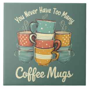 Ilustração de Pilha de Canecas de Café Retrô