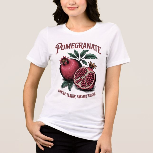 Ilustração de Pomegranato Vintage - Fruta antiga (Frente)
