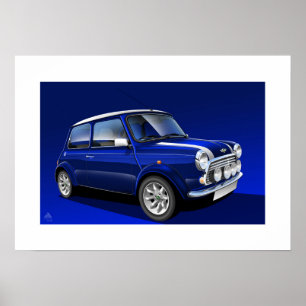 Ilustração de Poster Clássica Mini Cooper
