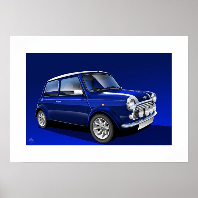 Ilustração de Poster Clássica Mini Cooper (Frente)