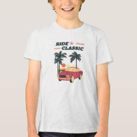 Ilustração de Praia Carro Clássico Retro