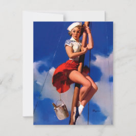 Ilustração de Rapariga com Retrô Vintage