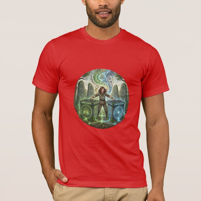 Ilustração de Ritual de DJ Celta em Camiseta (Frente)
