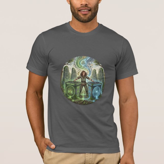 Ilustração de Ritual de DJ Celta em Camiseta (Frente)