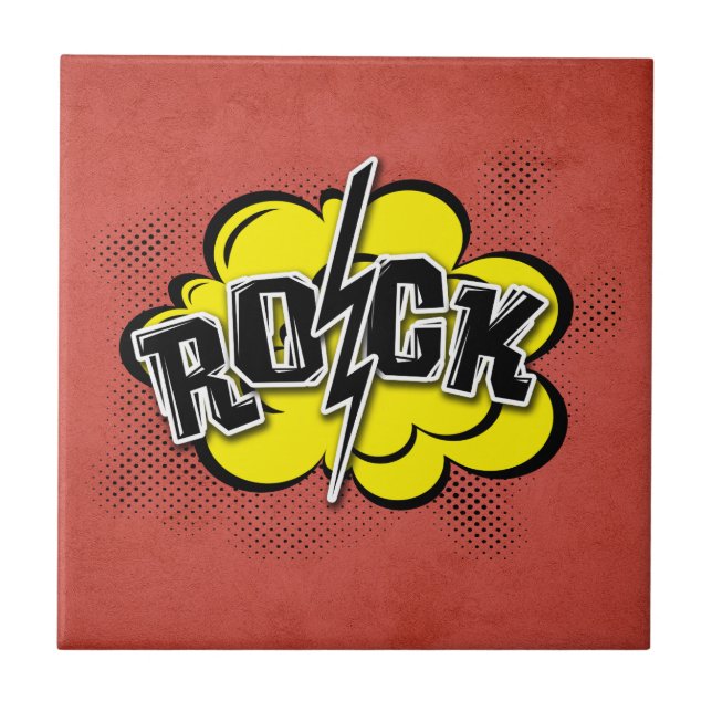 Ilustração de rock estilo cômico (Frente)