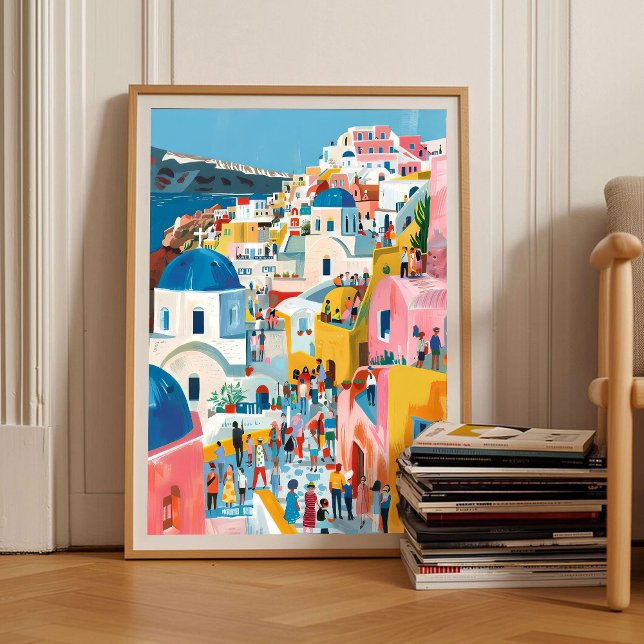 Ilustração de Santorini Impressão de Santorini Gré (Criador carregado)
