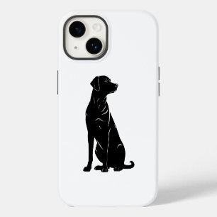 Ilustração de silhueta de labrador preto