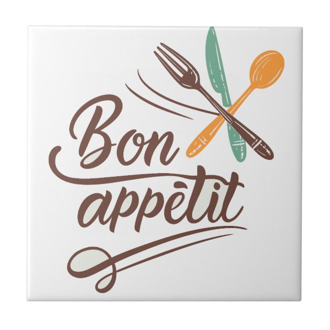 Ilustração de talheres de decoração Bon Appétit Ki (Frente)