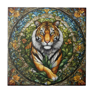 Ilustração de Tigre de Vidro Estreitado