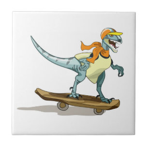 Ilustração De Um Skate De Raptor.