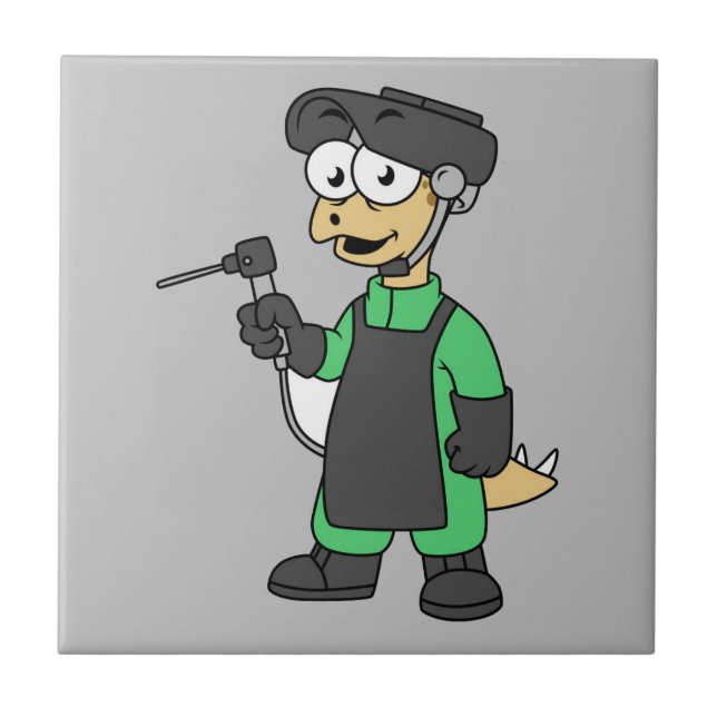 Ilustração De Um Soldador De Estegossauro. (Frente)