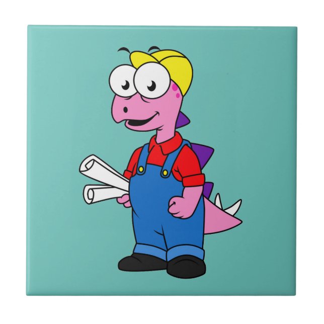 Ilustração De Um Trabalhador De Construção De Steg (Frente)