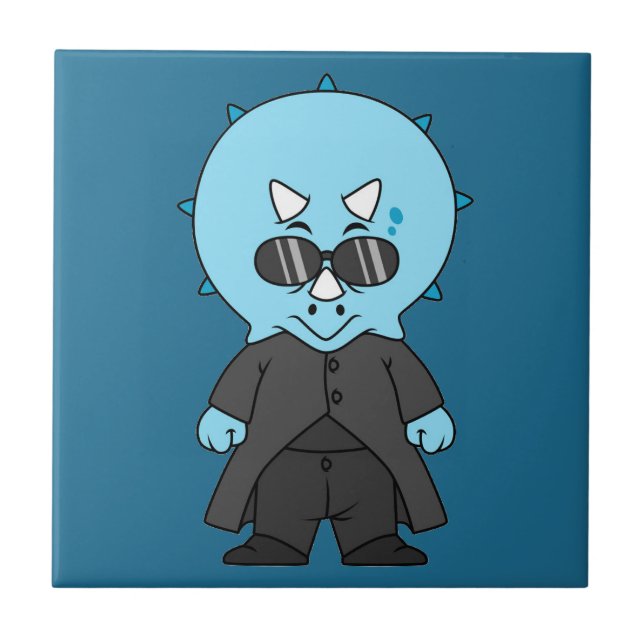 Ilustração De Um Tricerátops Matriz. (Frente)