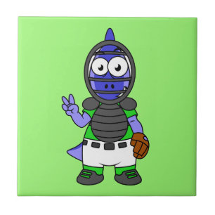 Ilustração De Uma Caçadora De Basebol De Parasauro