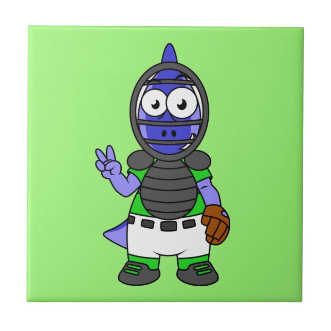 Ilustração De Uma Caçadora De Basebol De Parasauro (Frente)