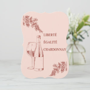 Ilustração de Vinho Engraçado Liberté Égalité Char