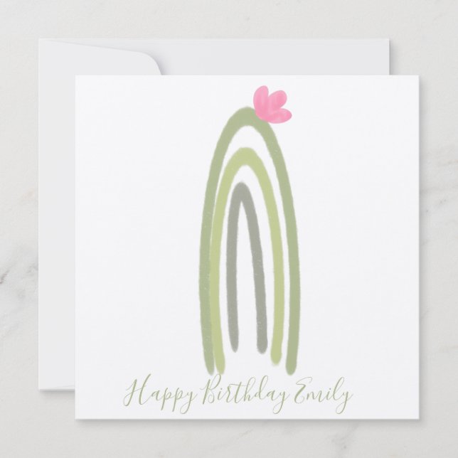 Ilustração do arco-íris Cactus Terthy (Frente)