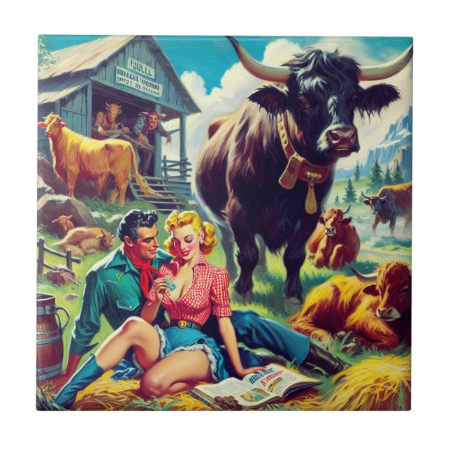 Ilustração do Casal do País Retroativo (Frente)